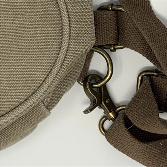 Canvas Sling Bag Unisex Khaki Crossbody Backpack Shoulder Daypack Conceal Carry - Picture 5 of 16